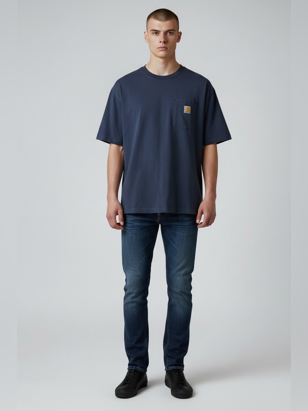 Carhartt Men’s Size XL Loose Fit Short Sleeve Crew Neck Blue Tee